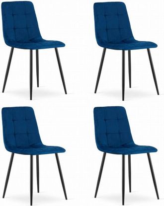 OEM Silla Kara - Terciopelo Azul Marino X 4