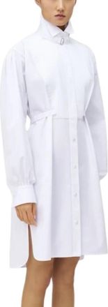 Alexander McQueen Stijlvolle Jurken Collectie - Dames - Shirt Kleedjes - Wit - XS - Kleedjes