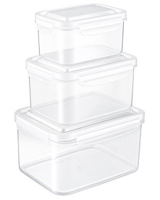 Sorbus 3-Pack Stackable Plastic Food Storage Containers