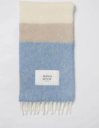 Maison Kitsuné Sciarpa Maison Kitsuné in misto lana a righe