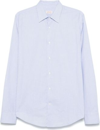 Fursac patterned-jacquard shirt - Blue