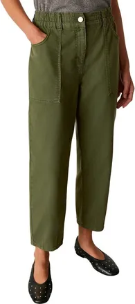 Whistles Relaxed Fit Tessa Trouser in Khaki at Nordstrom, Size 12