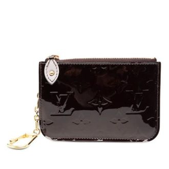 Louis Vuitton Pre-owned Wallets, female, Purple, Size: ONE SIZE Pre-owned Pochette Cl&eacute; NM Monogram Vernis Coin Case
