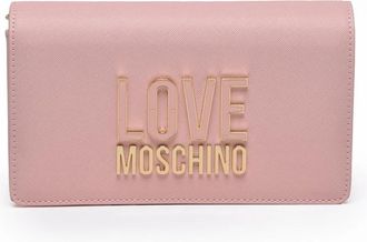 Love Moschino Pink Polyurethane Saffiano Crossbody Bag