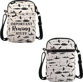 Generic PYOUL Rowing Lover Gift Important Rowing Stuff Crossbody Bag Rowing Crew Team Travel Bag Rowing Life Gift (Rowing Stuff CB)