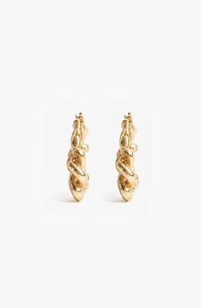 Yoj Knotted Maxi Hoops In Gold at Nordstrom