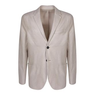 Harris Wharf London Heren, Pakken, Beige, Maat: L Linnen