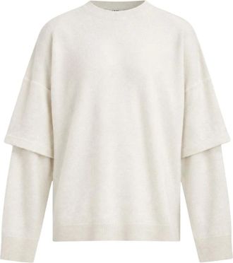 Darkpark T-shirt a maniche doppie in maglia di lana e cashmere Troy - - Knitwear - Donna - Bianco - S