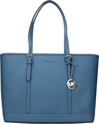 Michael Kors Blauwe Leren Schoudertas