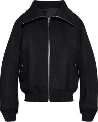 Rick Owens Blixa Dracucollar Jacket - Heren - Zomerjassen - Zwart - M - Wol - Jassen