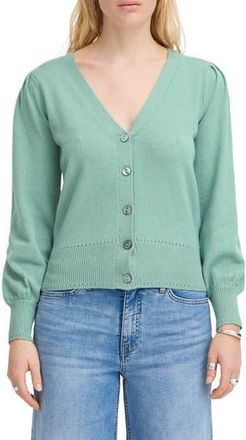 Ichi V-Neck Knit Cardigan in Beryl Green at Nordstrom Rack, Size X-Small