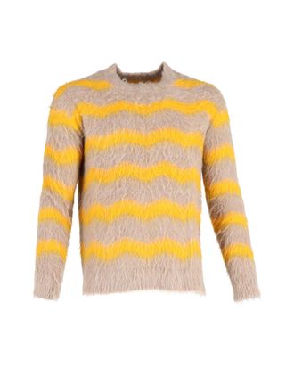 Acne Studios Acne Studios Kristoffer trui met ronde hals in beige acryl