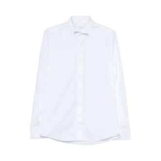 Tagliatore Formal Shirts, male, White, Size: L Point Collar Long Sleeve Shirt