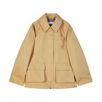 Patrizia Pepe Shirts - Dames - Zomerjassen - Beige - M - Katoen - Jassen