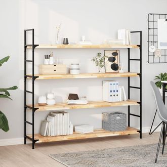 Berkfield Home Floating Shelves 2 pcs 160x30x4 cm Untreated Solid Wood Acacia in Brown | Size: 160 x 30 x 4 cm