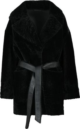 S.W.O.R.D 6.6.44 Montone Jas - Dames - Jas met riem - Zwart - L - Leer - Jassen