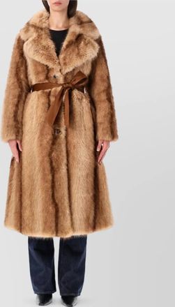 Urban Code long faux fur belted coat