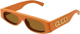 Gucci Authentieke Stijlvolle Brillen van Premium Kwaliteit - unisex - Accessoires - Oranje - Maat: 51 MM