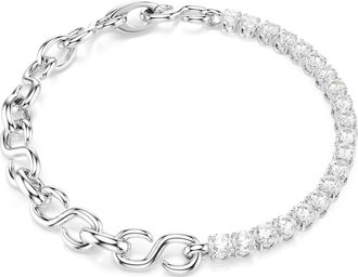 Swarovski Matrix Rhodium Plated Round Cut Bracelet