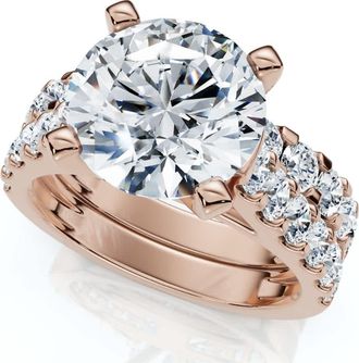 Pompeii3 Certified 3.75Ct Diamond Engagement Matching Wedding Ring Set 14k Gold Lab Grown