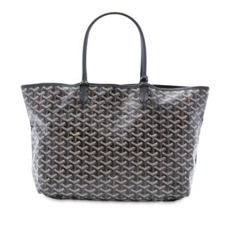 Goyard Pre-owned Womens Goyardine Saint Louis Pm - Dark Grey Textile - One Size