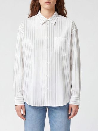 Ami Camicia a righe in cotone con vestibilit&agrave; relaxed e spalle scese