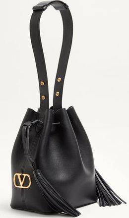 Valentino Garavani Borsa A Secchiello Media Valentino Garavani So Seau In Pelle Donna NERO UNI