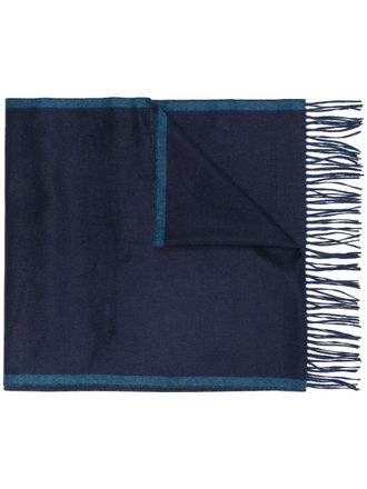 Ferragamo Sciarpa con frange - Blu