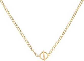 Italian Gold, Inc 10K Circle & Bar Adjustable Choker Necklace
