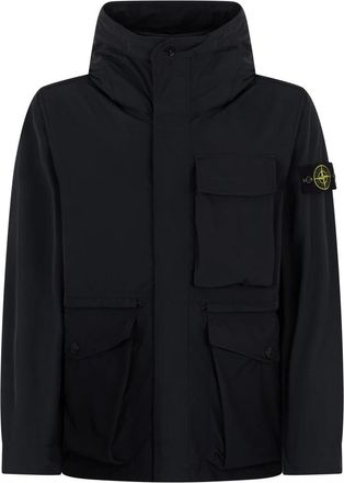 Stone Island Windbreaker - Heren - Zomerjassen - Zwart - M - Polyester - Jassen