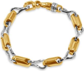 Pompeii3 Mens Designer Seed Link 14k Gold (66gram) or Platinum (106gram) 8-9mm Bracelet 8.75