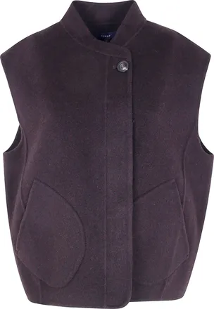 SOEUR Gilet Double Faced Wool Adeline
