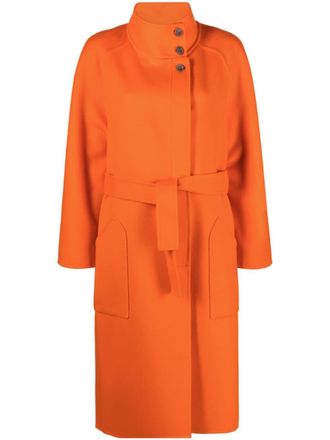 Fabiana Filippi belted single-breasted coat - Orange