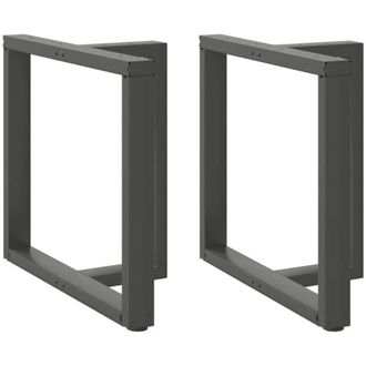 vidaXL Patas Para Mesa De Comedor En Forma De T (2 Unidades), Antracita, 70 X 35 X (72-73) Cm, Acero Vidaxl