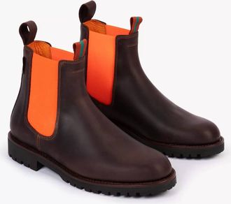 Penelope Chilvers Womens Nelson Boot In Conker Neon Orange
