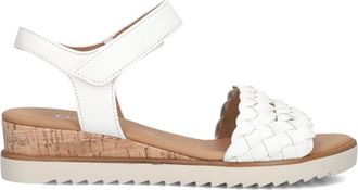 Gabor Schoenen, Dames, Wit, 43 EU, Leer, Witte Platte Sandalen