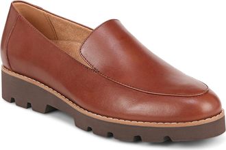 Vionic Kensley Loafers Womens US 8.5 Brown Patent Leather Slip-On Shoes KHD2699