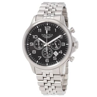 Nautica NCT Blue Ocean Chronograph Quartz Black Dial Mens Watch NAPBOS405
