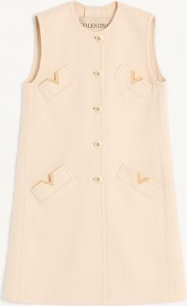 Valentino Gilet In Compact Drat Donna BETULLA 36