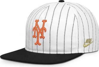 Nike New York Mets Pro Nike Mens MLB Adjustable Hat in White | NB57064NNMT-JFJ