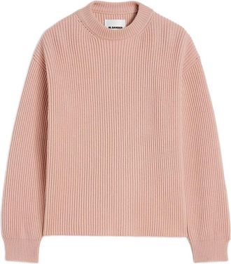 Jil Sander Sweater - Dames - Ronde hals truien - Roze - S - Truien & Vesten