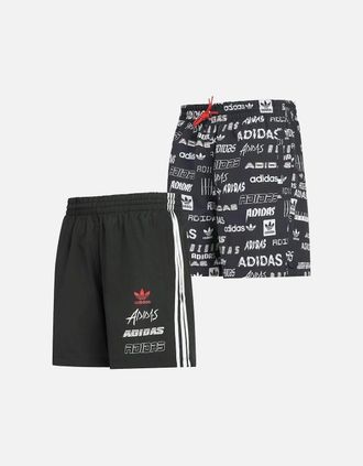 adidas Mens Adidas Originals Reversible Shorts - Black/Black - Size: 33/32/32