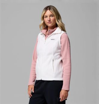 Columbia Fleeceweste COLUMBIA Benton Springs Vest, Damen, Gr. XL (46/48), sea salt, Obermaterial: 100% Polyester, Westen Fleeceweste, aus atmungsaktivem Materi