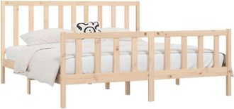 vidaXL Bed Frame without Mattress 200x200 cm Solid Wood Vidaxl
