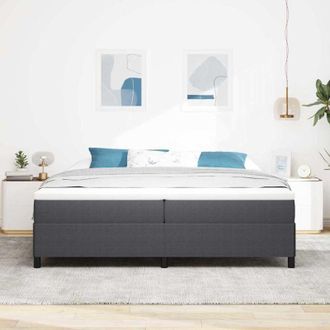 vidaXL Estructura De Cama Gris Oscuro 200 X 200 Cm Telas De Pana Vidaxl