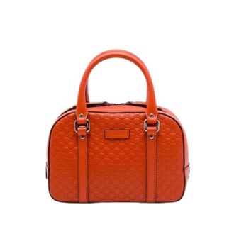 Gucci Pre-owned Leather gucci-bags - Dames - Pre-owned - Oranje - Maat: ONE Size Leer