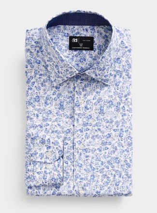 Le 31 Mens Toile de Jouy pattern shirt Modern fit