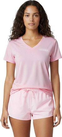 Usa Pro Dames/Dames Effen V Hals T-shirt (Lichtroze)