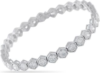 Luxury Bazaar 18K White Gold 8.75ct Diamond Bracelet ALB18837-2