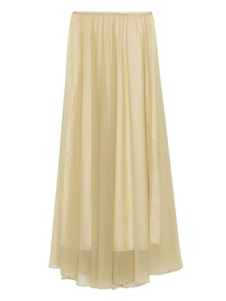 Forte_Forte Rok met elastische tailleband - Beige